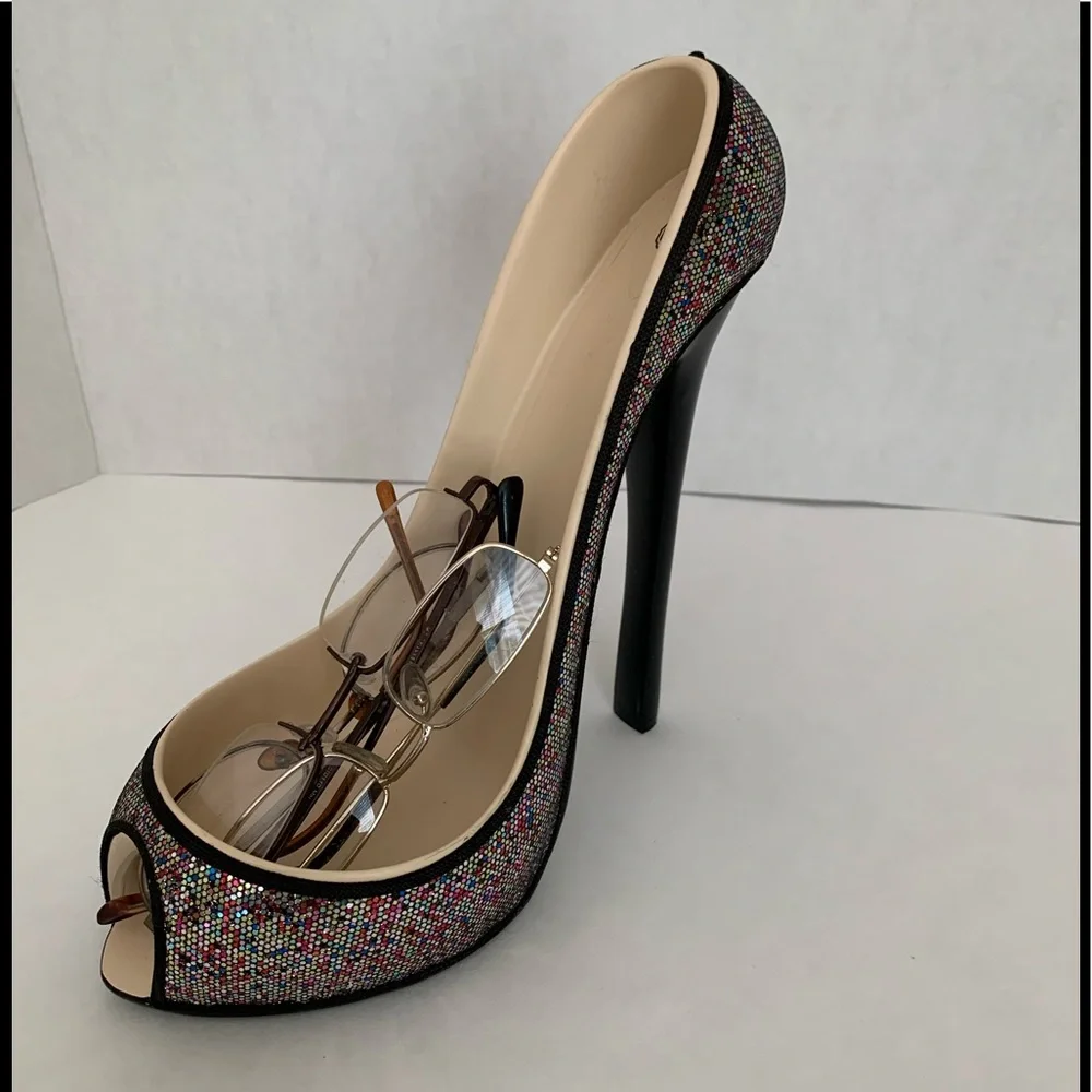 Wild Eye Designs Wine Bottle Holder High Heel Stiletto Shoe Sparkle Bling